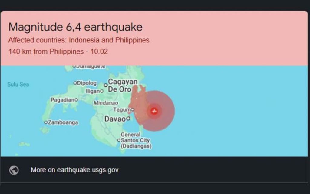 Gempa M 7,7 Guncang Selatan Mindanao, BMKG Keluarkan Peringatan Dini Tsunami di Indonesia