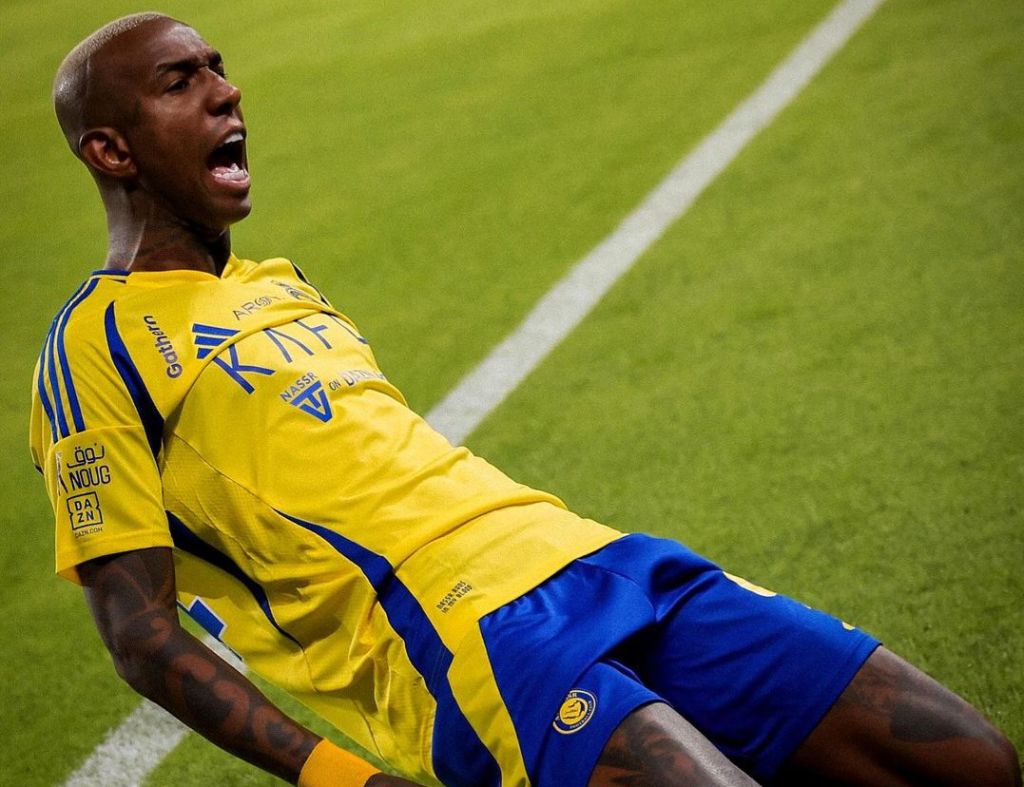 Selebrasi Talisca usai bobol Al Hila. (Al Nassr Instagram)