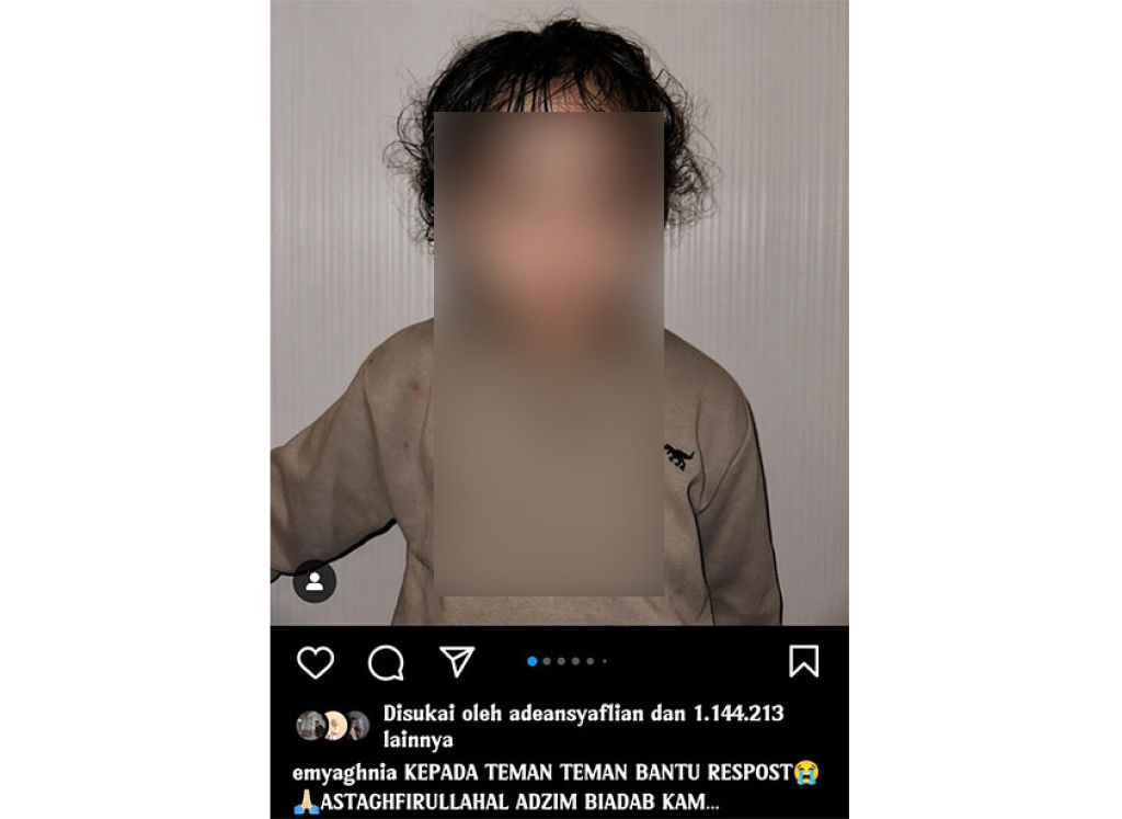 Postingan Selebgram asal Malang soal penganiayaan terhadap anak kandungnya