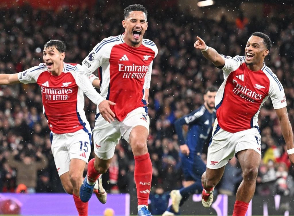 Hasil Liga Inggris, Arsenal vs Man United 2-0