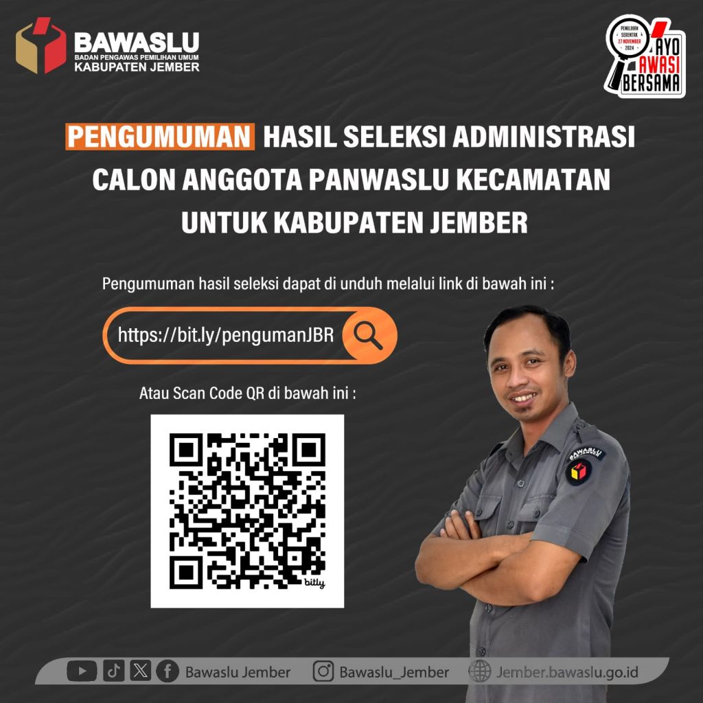 Tahapan proses tes tulis calon Panwascam Bawaslu Jember.