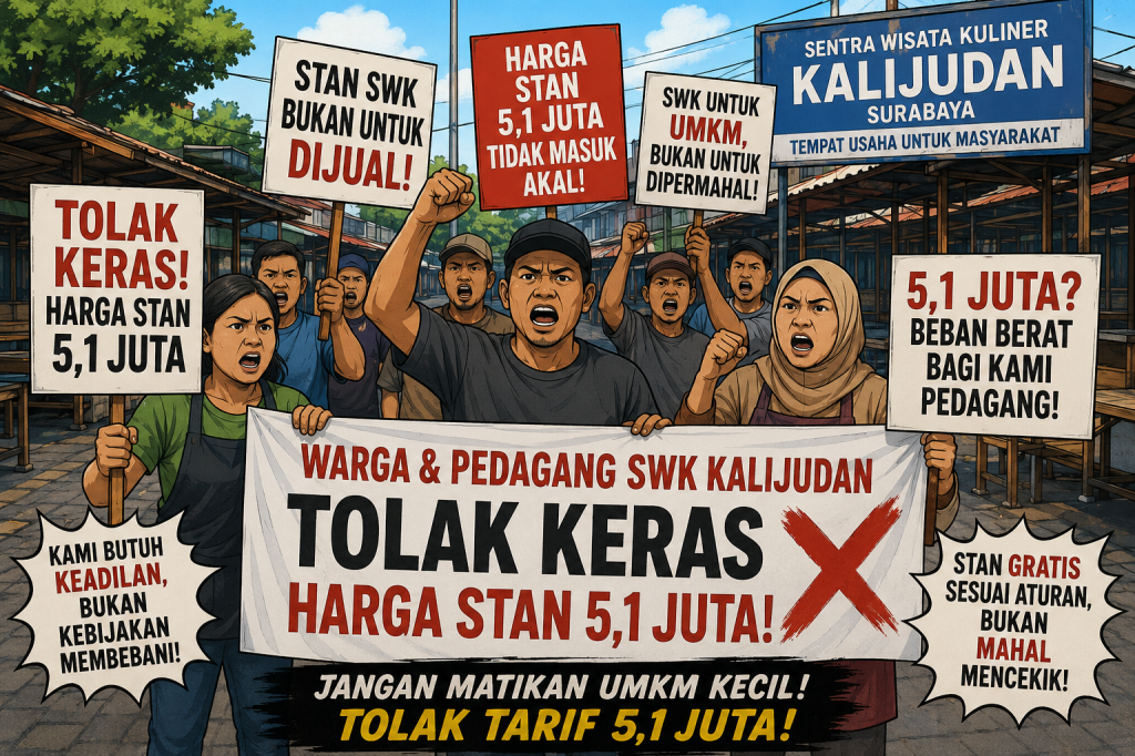 Pedagang Ancam Demo Balai Kota, Tolak Tarif Stan SWK Kalijudan