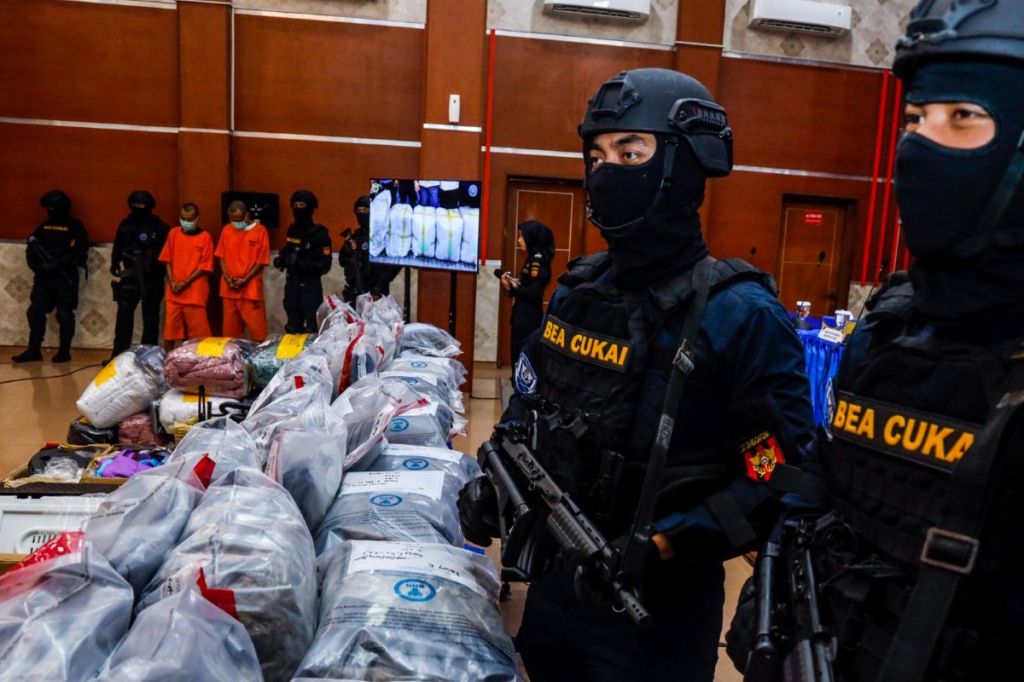 Ganja asal Thailand yang berhasil disita dan kini digunakan sebagai barang bukti.(Biro Humas dan Protokol BNN RI for mili.id)