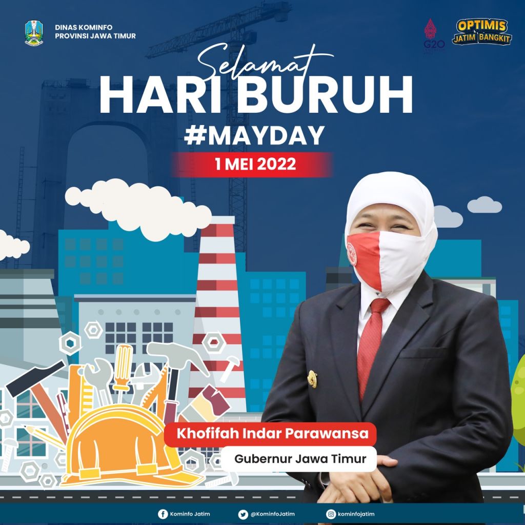 May Day, Khofifah: Jadikan Upaya Raih Kemenangan Menuju Industrial Peace