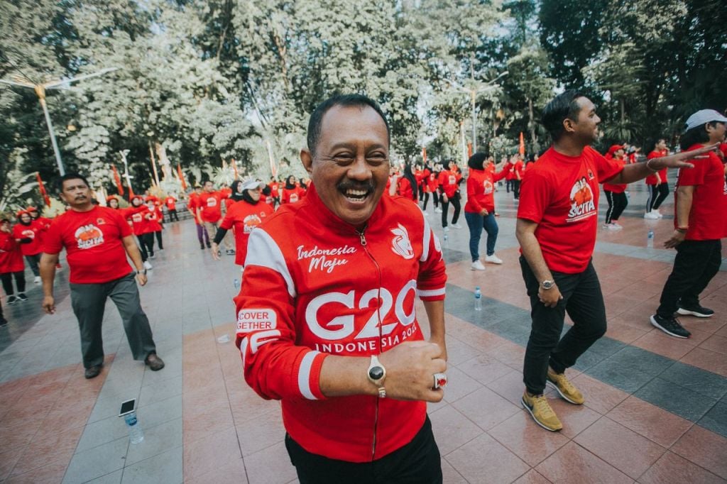 Wawali Armuji saat ikut senam Sicita