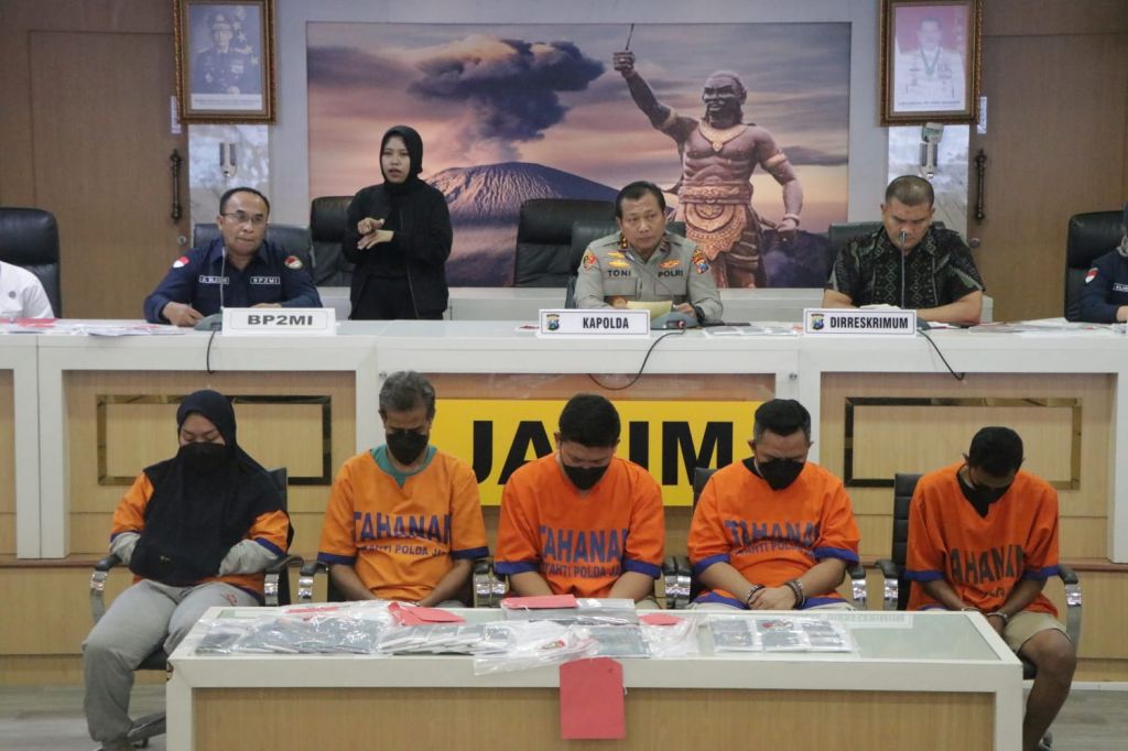 East Java Regional Police set 5 TPPO suspects, victims were promised to work abroad with a large salary