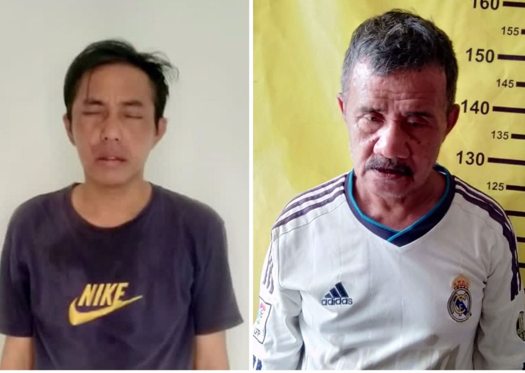 Kedua tersangka diamankan di Mapolsek Tambaksari (Foto: Ist)