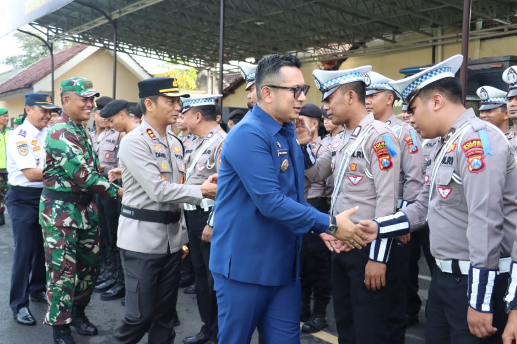Apel Operasi Keselamatan Semeru 2024 di Lapangan Gajahmada, Mapolres Mojokerto Kota