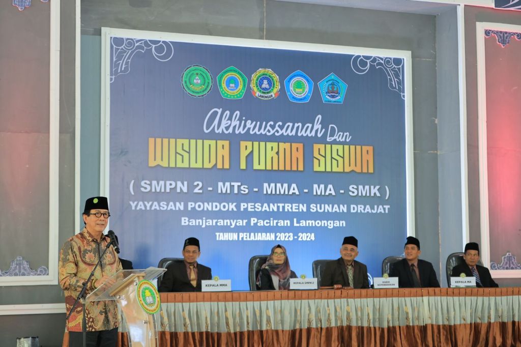 Menkumham RI Yasonna H. Laoly di Ponpes Sunan Drajat Lamongan (Foto: Humas Kemenkumham Jatim)