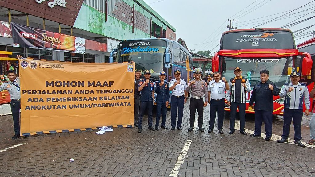 BPTD Jatim hingga Polisi Gelar Ramcek Kelaikan Bus di Wisata Cimory-Cheng Hoo