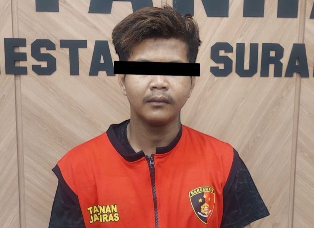 Tampang tersangka Kipli (Foto: Jatanras Polrestabes Surabaya)
