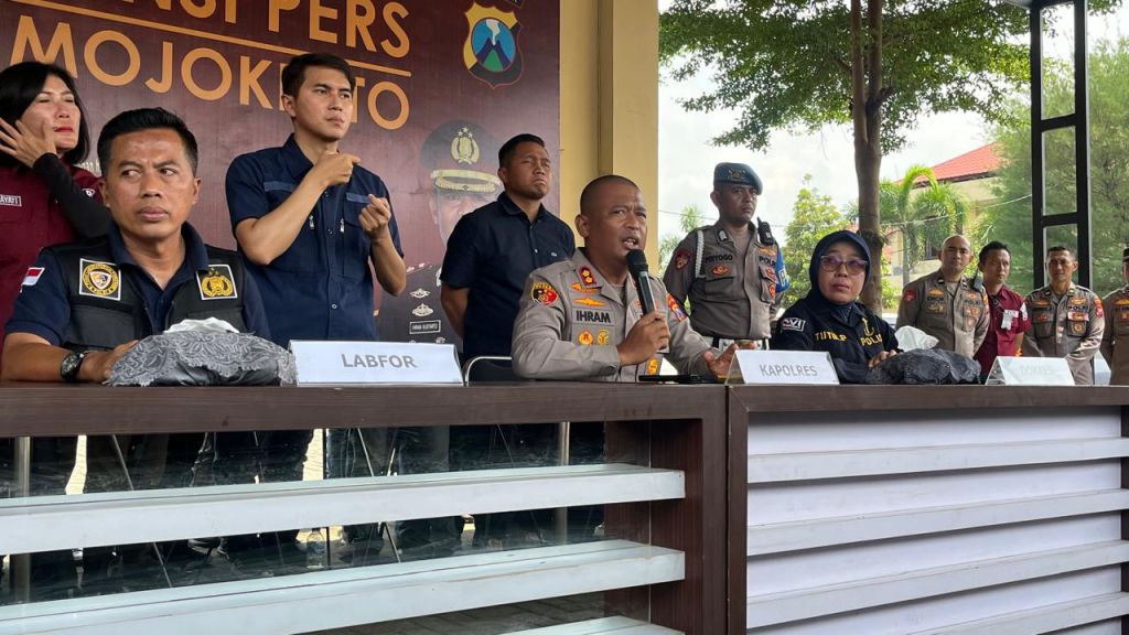Pers rilis Biddokkes Polda Jatim di Mapolres Mojokerto
