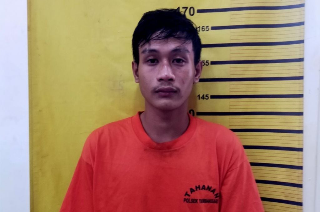Tersangka curanmor Akhmad Wahyu Syahrul Abidin diamankan (Foto: Polsek Tambaksari)
