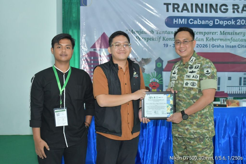 Dandim 0508/Depok Tekankan Kepemimpinan Transformasional di Intermediate Training Raya HMI Depok