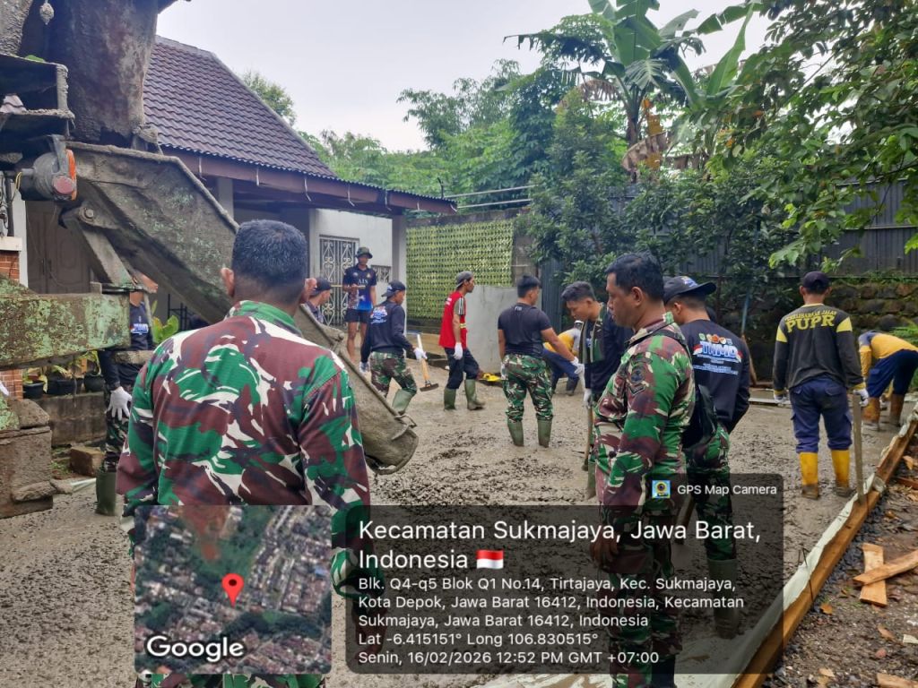 TMMD Kodim Depok: TNI-Polri & Warga Bersinergi, Jalan Lingkungan GDC Gardenia Terus Dikebut
