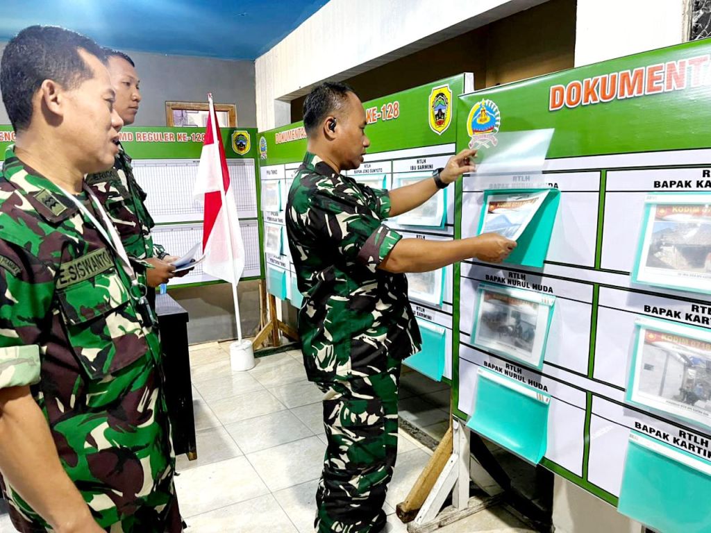 Wadan Satgas TMMD Reguler ke-128 Tinjau Posko TMMD, Pastikan Kesiapan dan Kelancaran Kegiatan
