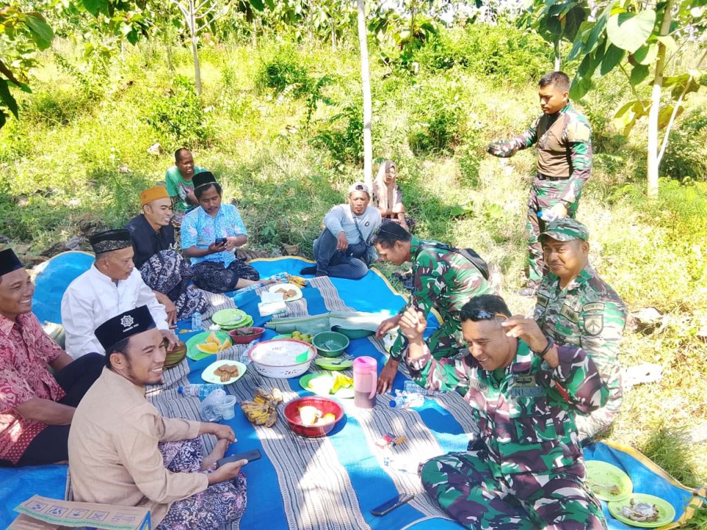 Satgas TMMD Reguler 128 Mengikuti Acara Do'a Bersama Dengan Masyarakat