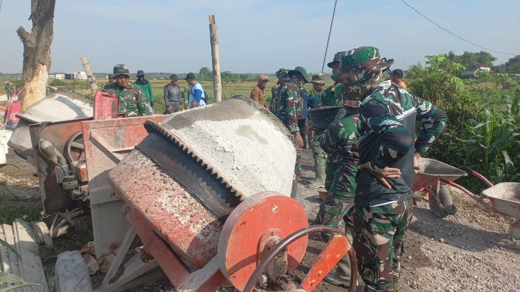 Betonisasi Jalan TMMD 128 Capai 66,31 Persen, Akses Warga Desa Godo Kian Membaik