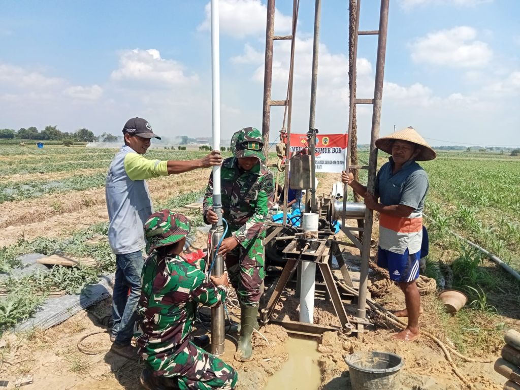 Satgas TMMD Reguler 128 Kodim Pati Genjot Pembangunan Sumur Bor di Desa Godo