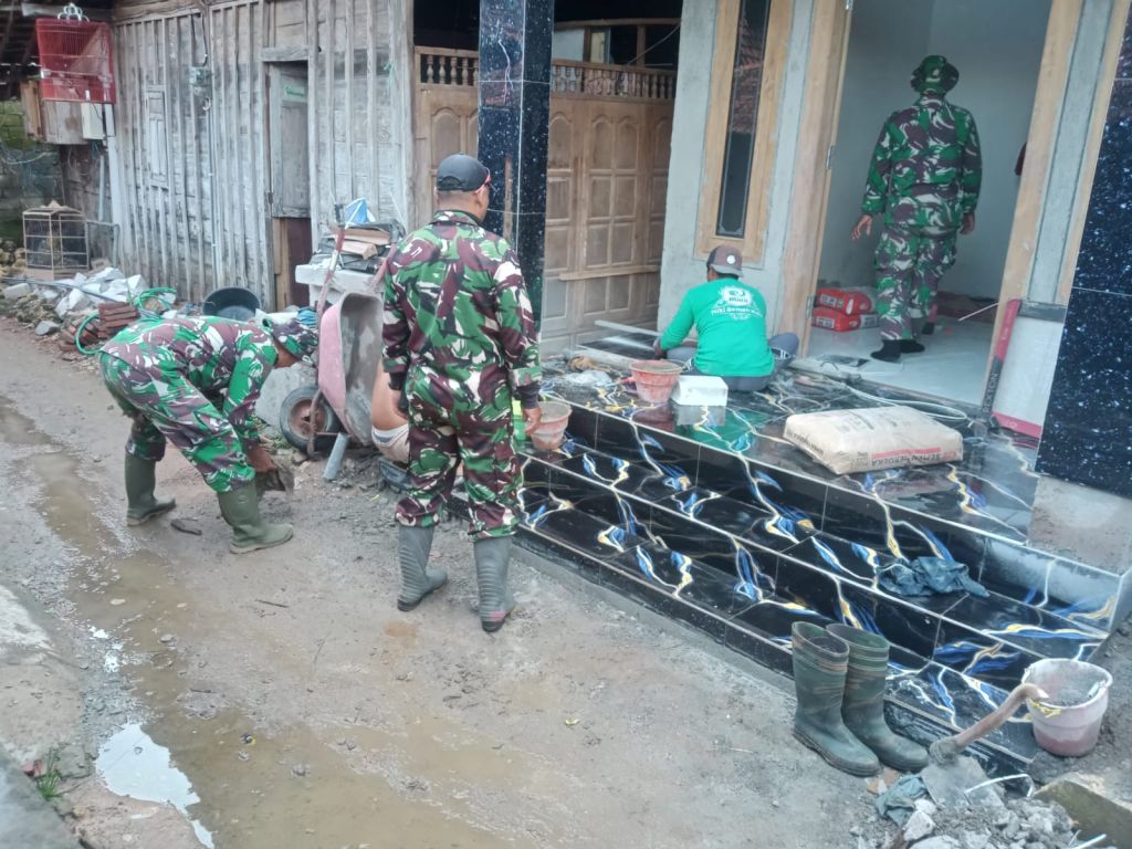 RTLH Rumah Bapak Kartiko Capai 98 Persen, Satgas TMMD Tinggal Rampungkan Tahap Akhir