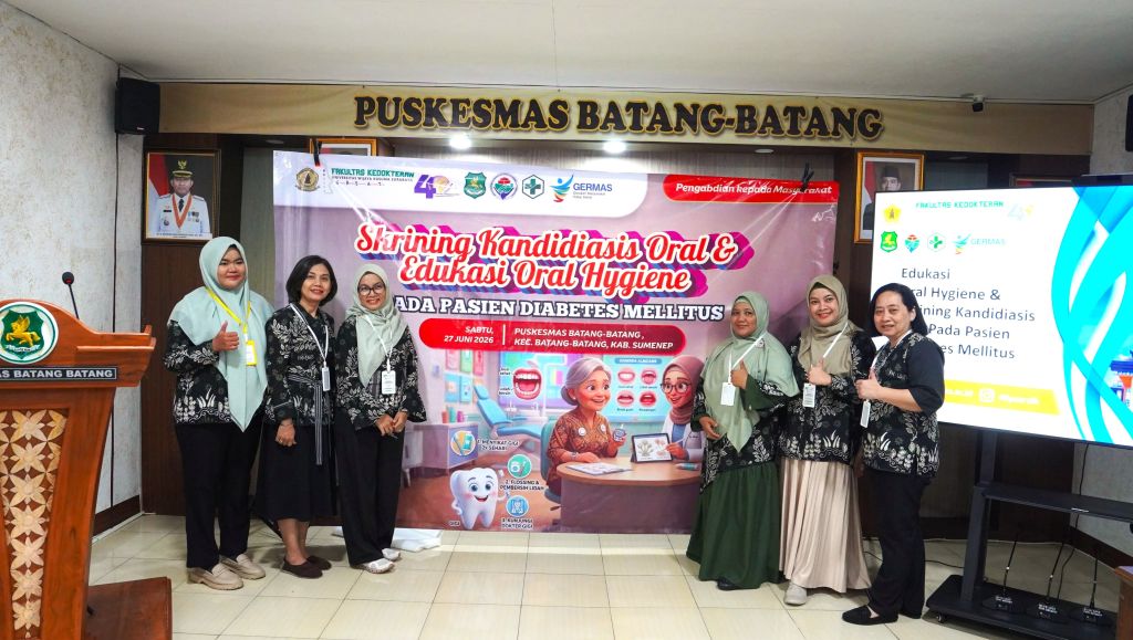 FK UWKS Edukasi Kesehatan Mulut dan Skrining Kandidiasis Oral bagi Pasien Diabetes di Sumenep