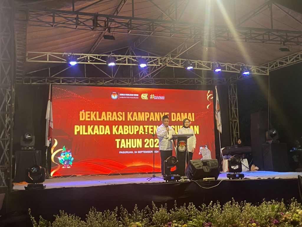 Deklarasi Damai Pilbup Pasuruan, Gus Mujib-Ning Wardah Siap Sportif
