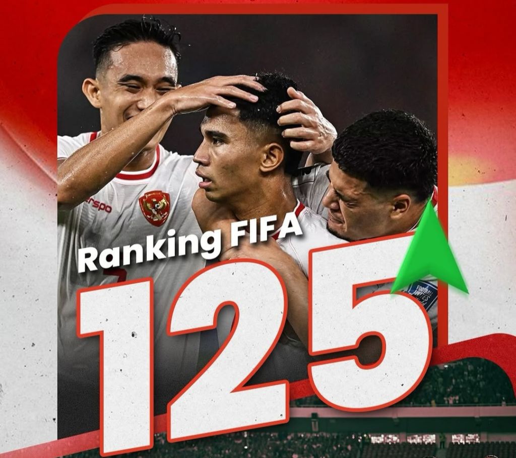Ranking FIFA Indonesia Semakin Dekati Vietnam, Berikut Daftar Lengkapnya