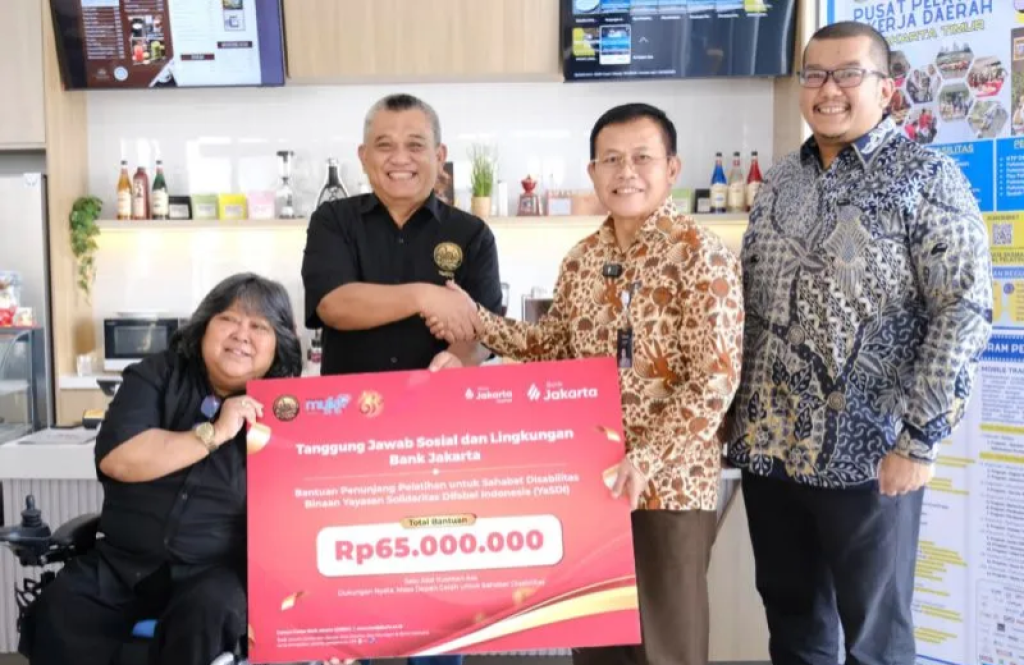 Bank Jakarta Salurkan Bantuan Pelatihan bagi Difabel di HUT ke-65