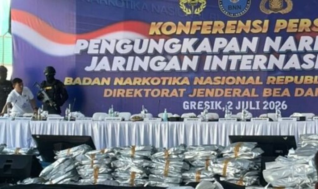BNN Bongkar Pabrik Narkoba Jaringan Internasional di Gresik, Ratusan Barang Bukti Disita