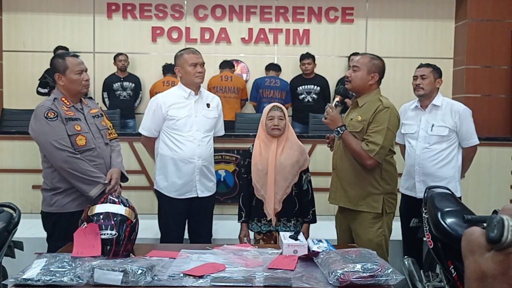 Salah satu korban komplotan bandit jalanan antarkota di Jatim