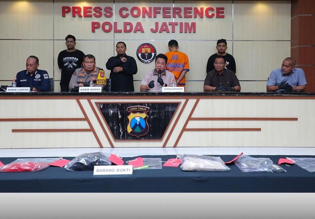 Pers rilis ungkap kasus mutilasi wanita dalam koper di Mapolda Jatim