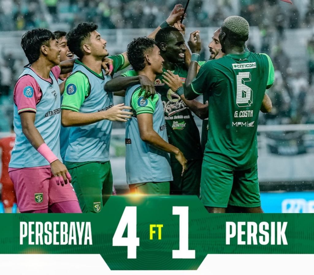 Persebaya Surabaya Tekuk Persik Kediri Skor 4-1