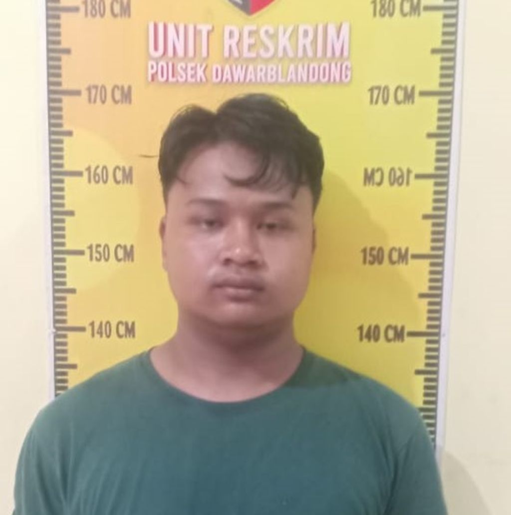 Tampang Raul, jambret sadis diamankan di Mapolsek Dawarblandong (Foto: Dok. Polsek Dawarblandong)