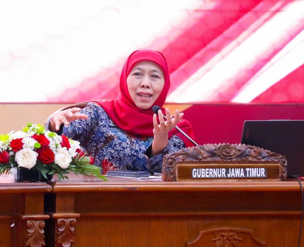 Gubernur Jawa Timur Khofifah Indar Parawansa memimpin Rapat Koordinasi (Rakor) Ketahanan Pangan