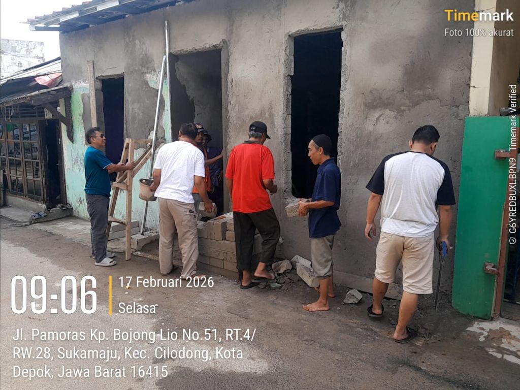 Gotong Royong TMMD Kodim Depok Percepat Renovasi RTLH