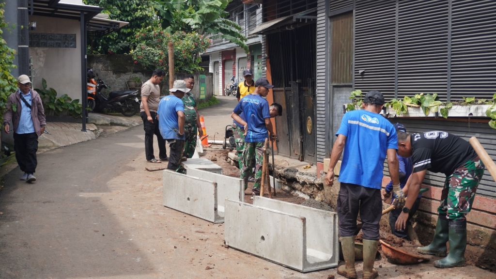 Hari Ke-14 TMMD, Progres Drainase Bojong Lio Capai 67 Persen