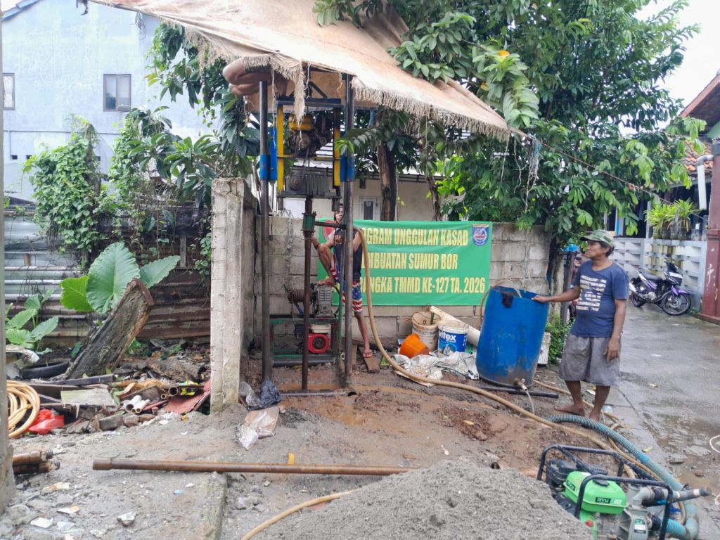 Hari Ke-24 TMMD, Pembangunan Sumur Bor di Depok Capai Progres Signifikan