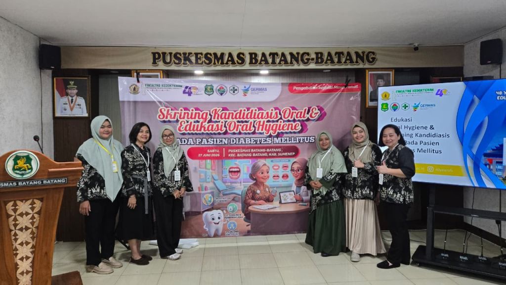 FK UWKS Edukasi Kesehatan Mulut dan Skrining Kandidiasis Oral Pasien Diabetes di Puskesmas Batang-Batang Sumenep